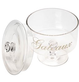 Candy jar, glass, 1.8 L, H20cm, D18.5cm