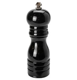 Salt/pepper mill, wooden, black, H15.5cm, D4.5cm
