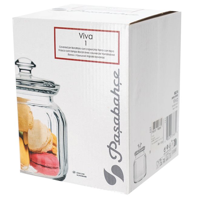 Glass jar Viva, 0.9 L, H15.5cm, D12cm