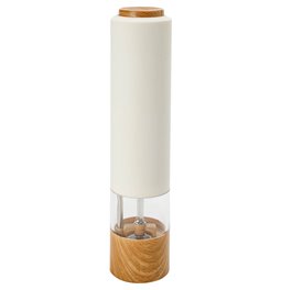Pepper electric mill, white, H22.3cm, D5.5cm