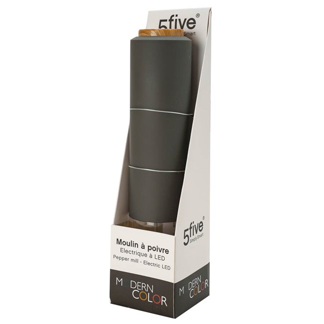 Pepper electric mill, black, H22.3cm, D5.5cm