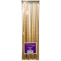 Candles gold, set of 4 pcs, H32cm, D2.2cm