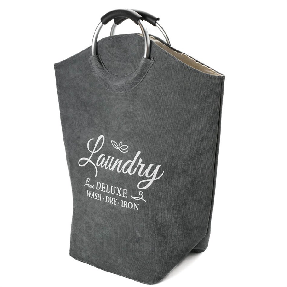 Laundry basket Trio, grey, 35 L, 60x52x28cm