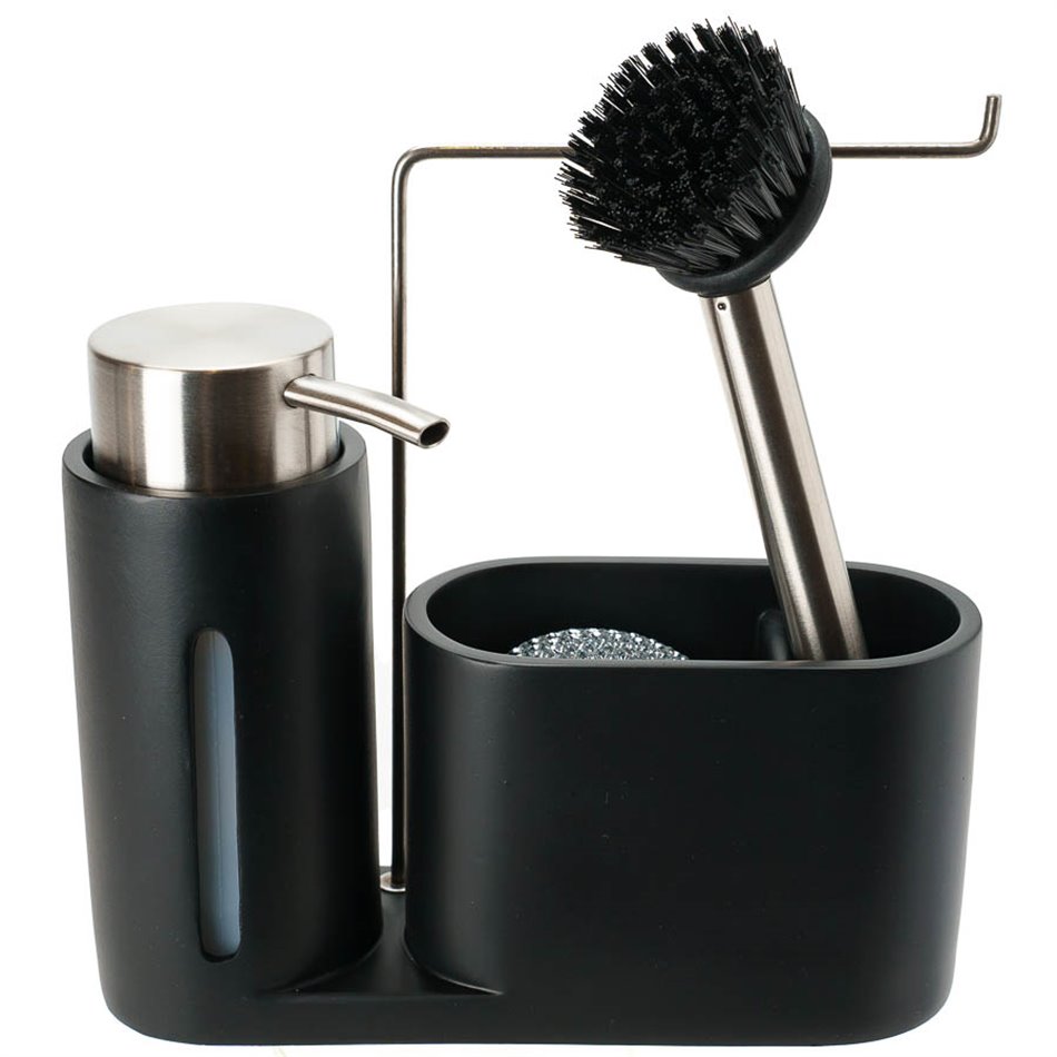 Vedelseebi dosaator Savon, must, H18.5x9x21.5cm