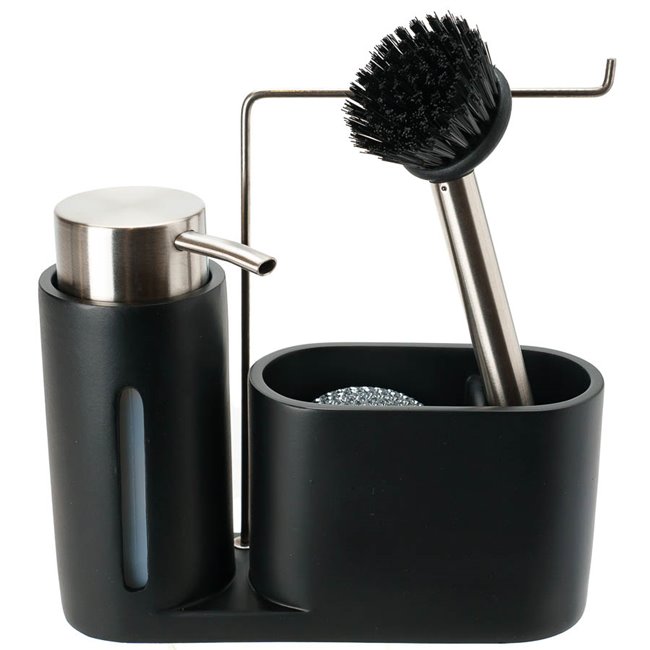 Vedelseebi dosaator Savon, must, H18.5x9x21.5cm