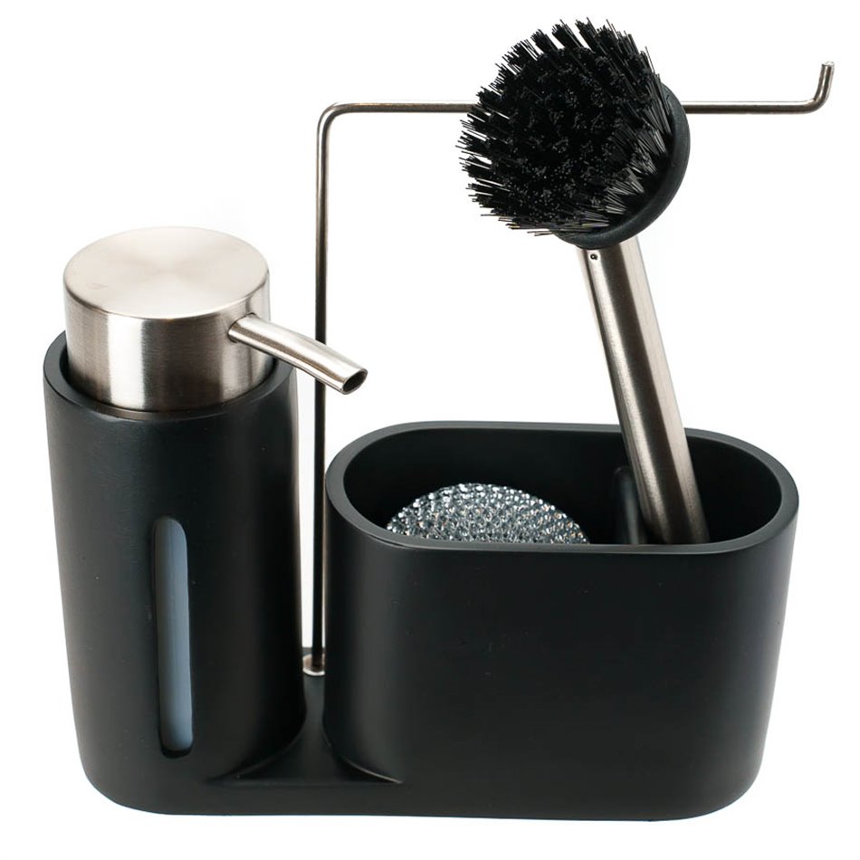 Vedelseebi dosaator Savon, must, H18.5x9x21.5cm