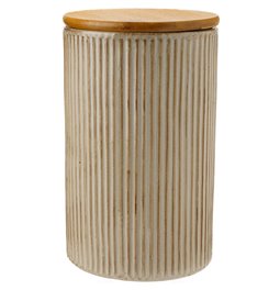 Storage canister Marony L, beige, H21cm, D13cm