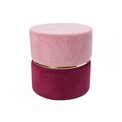 Pouf Trabia, pink/bordeaux, H40cm, D40cm