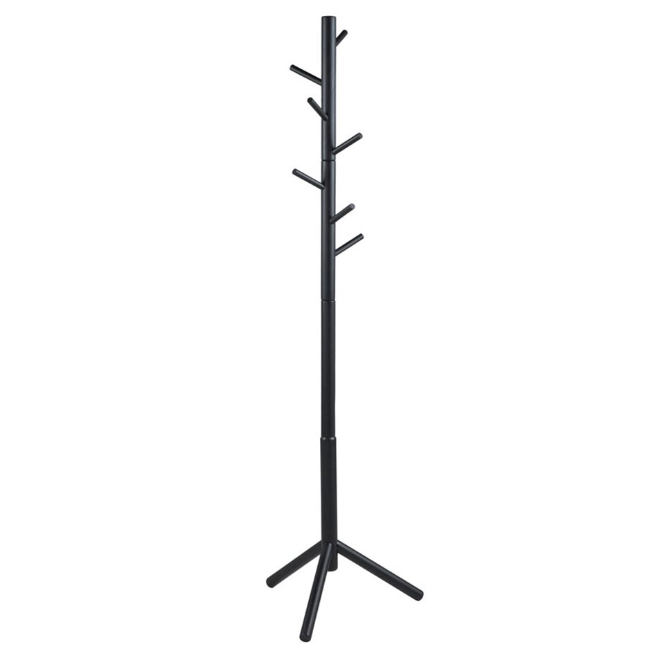 Coat hanger Abrem, black, rubberwood, H176x51x45cm