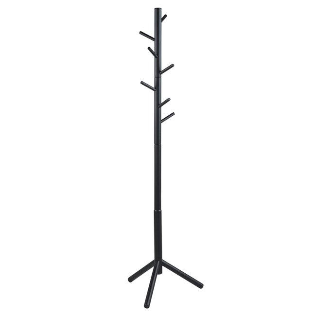 Coat hanger Abrem, black, rubberwood, H176x51x45cm