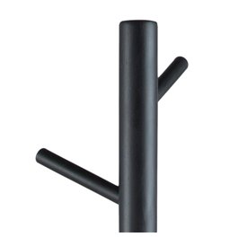 Coat hanger Abrem, black, rubberwood, H176x51x45cm