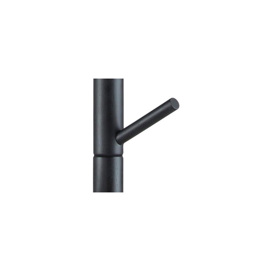 Coat hanger Abrem, black, rubberwood, H176x51x45cm