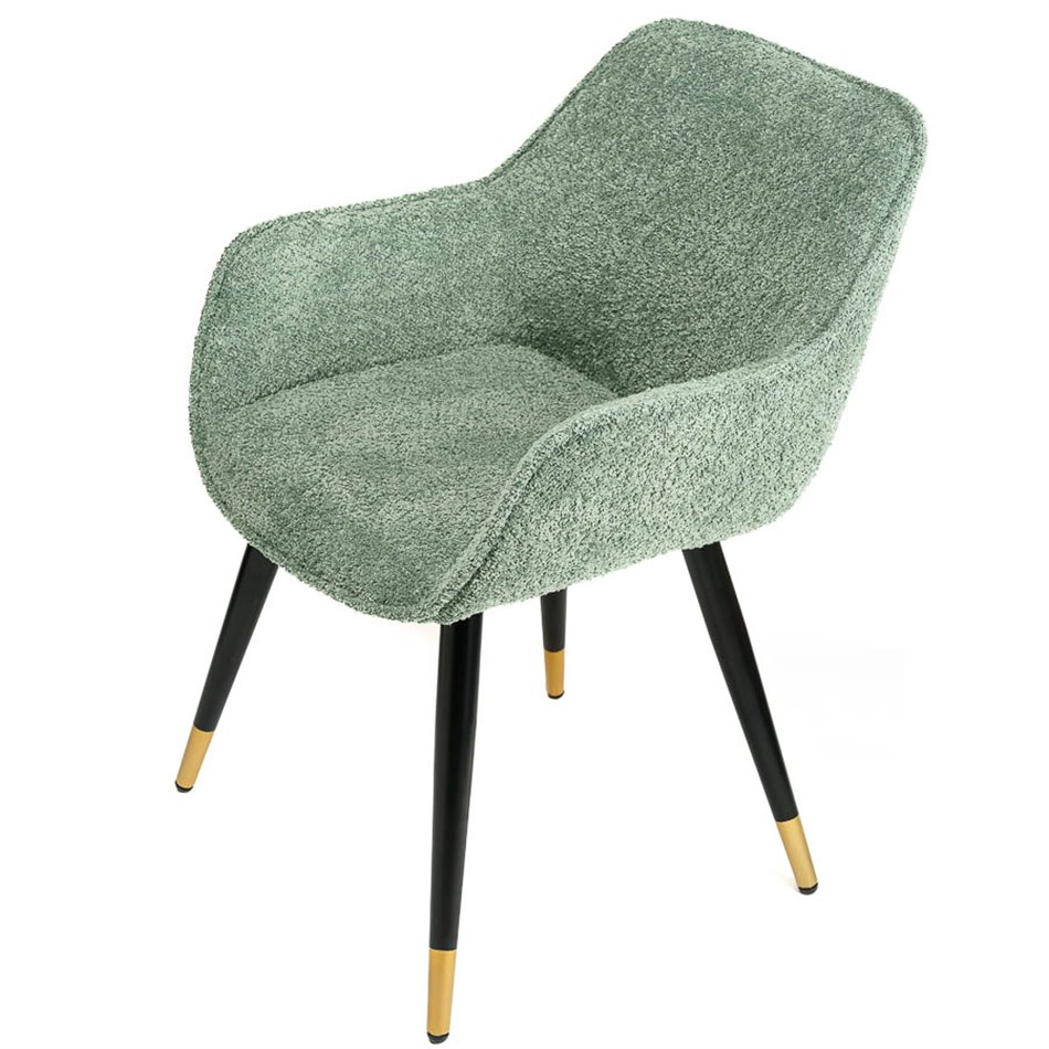 Chair Sarebourg, olive green, H79x61x59cm, seat H46cm