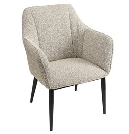 Armchair Sabara, taupe, H82x65x67cm, seat H48cm