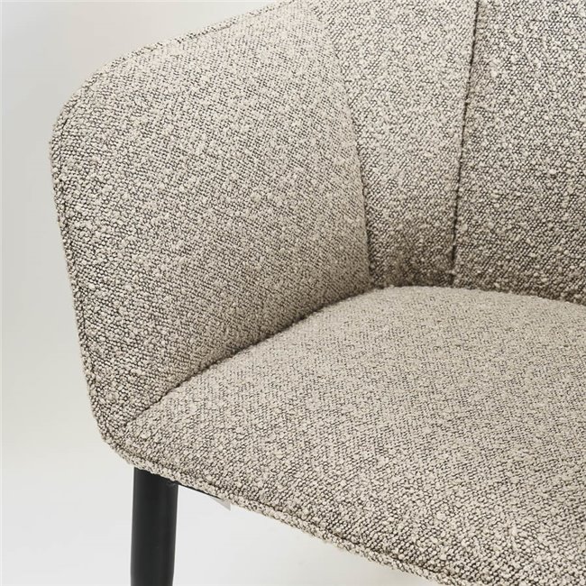 Armchair Sabara, taupe, H82x65x67cm, seat H48cm