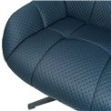 Armchair Saramo with ottoman, blue, H97.5x81x78cm