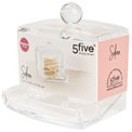 Cotton swabs dispenserr Selena, acryl, H9.9x9.3x8.1cm