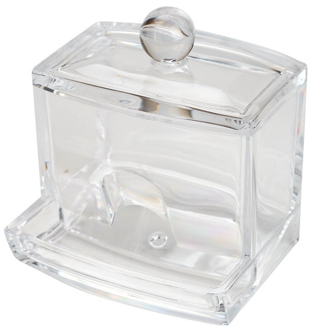 Cotton swabs dispenserr Selena, acryl, H9.9x9.3x8.1cm