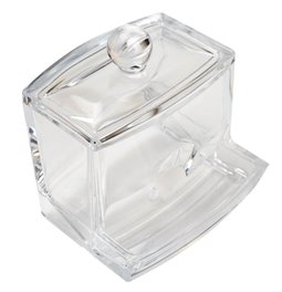Cotton swabs dispenserr Selena, acryl, H9.9x9.3x8.1cm