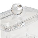 Cotton swabs dispenserr Selena, acryl, H9.9x9.3x8.1cm