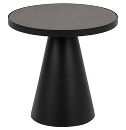 Журнальный столик Asoli, матовый черный, H45xD45,7cm