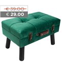 Bench Ferento S, green, 48x30x31cm