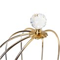 Etagiere 2 tier, metal/mirror, golden, D18x33cm
