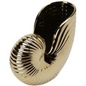 Vase Seashell, ceramic, golden, 21x19x11cm