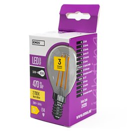 LED Bulb FLM Mini GL WW E14 3.4W, 