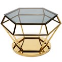 Coffee table Empo, gold colour, 70x61x46cm