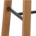 Bar table Achara, oak veneer, H105x117x58cm