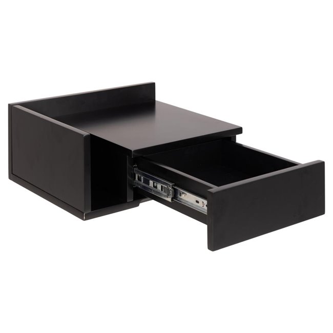 Прикроватный столик Ashlan, МДФ, черный, H16.5x40x32cm