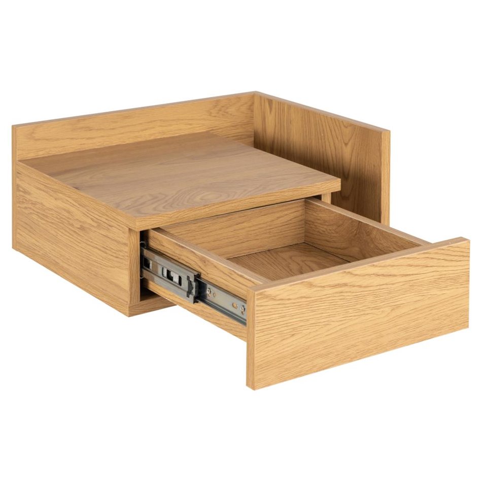 Bedside table Ashlan, oak, MDF H16.5x40x32cm