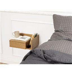 Bedside table Ashlan, oak, MDF H16.5x40x32cm