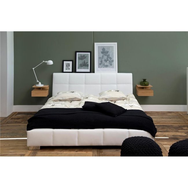 Прикроватный столик Ashlan, дубовый МДФ, H22.5x35x32cm