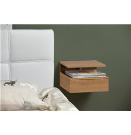 Bedside table Ashlan, oak, MDF, H22.5x35x32cm