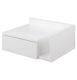 Bedside table Ashlan, white, MDF, H16.5x40x32cm