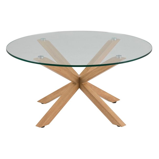 Журнальный столик Aven, mеталл/стекло, D82cm, H40cm