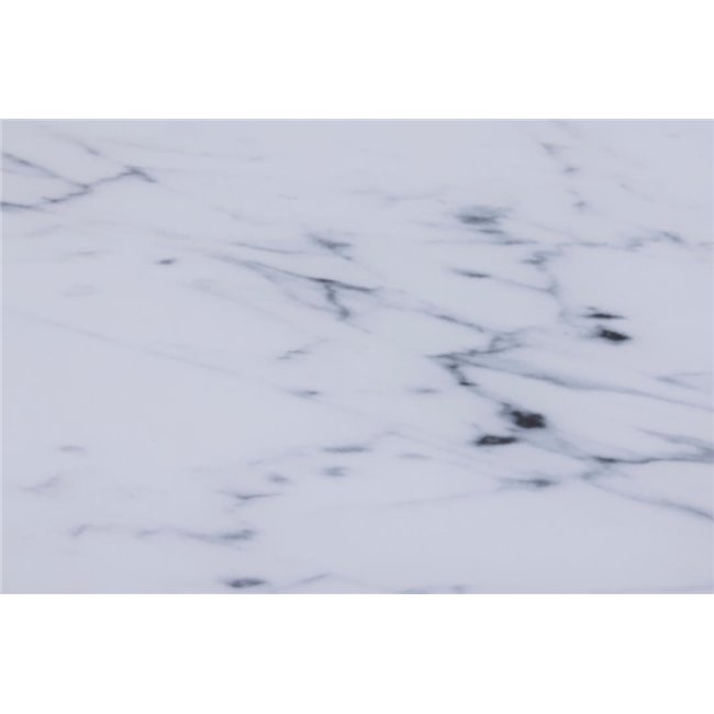 Konsool Alis, klaasplaat, valge marmorist välimus/kuldsed jalad, H80.5x110x26cm