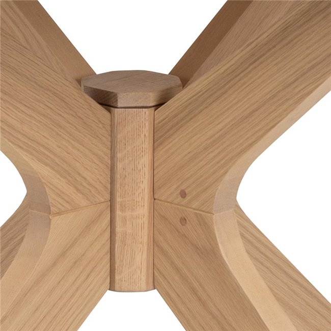 Dining table Ancan, oak veneer, H75xD105cm