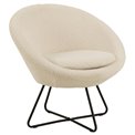 Lounge chair Acent, cream color, H81x82x71cm