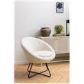 Lounge chair Acent, cream color, H81x82x71cm