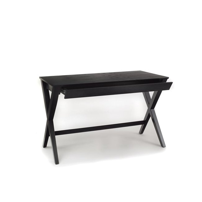 Office desk Awritex, oak veneer, black, H75x120x60cm