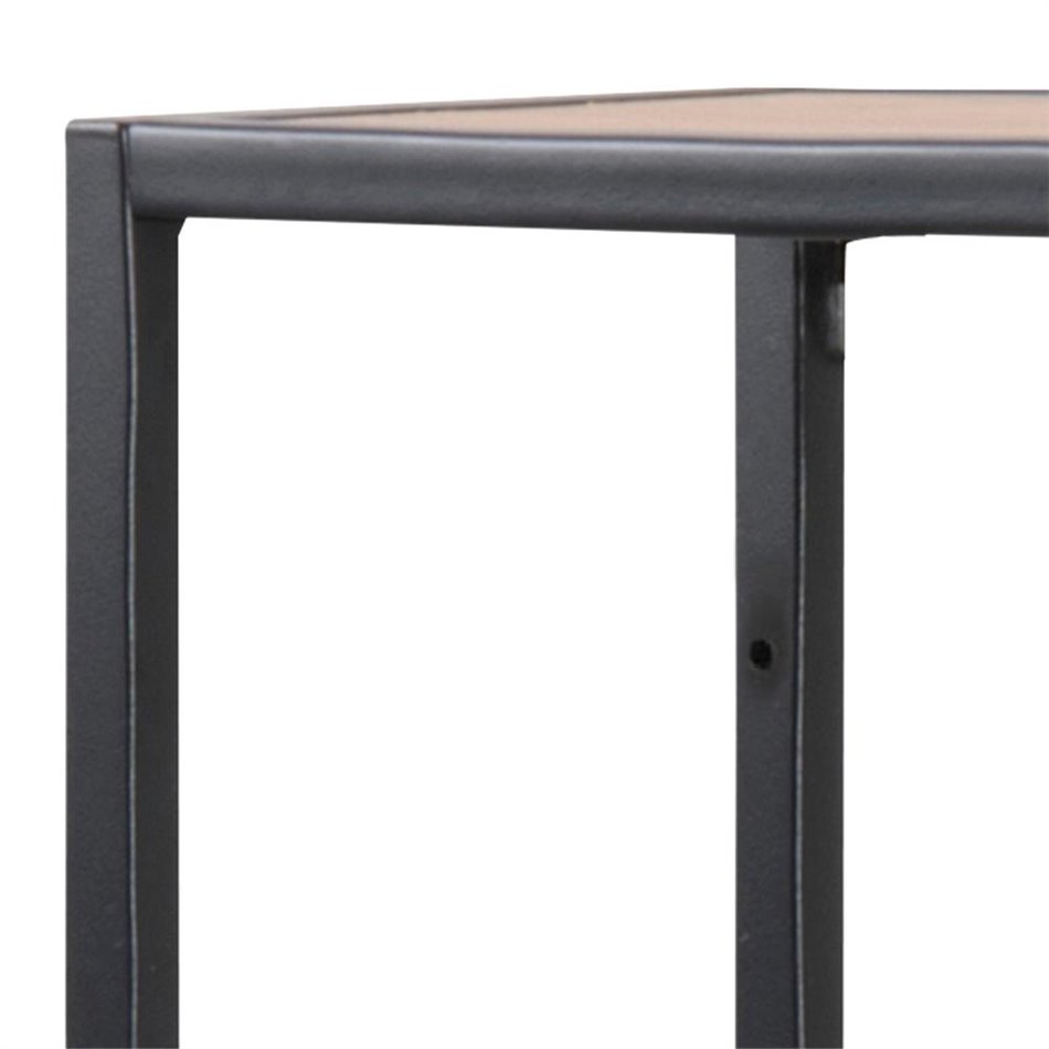 Riiul Aford, lauapind   tamme MDF/must rėmas, 91x75x20cm