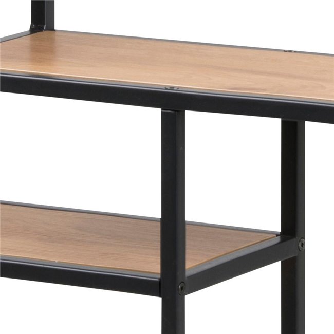 Riiul Aford, lauapind   tamme MDF/must rėmas, 91x75x20cm