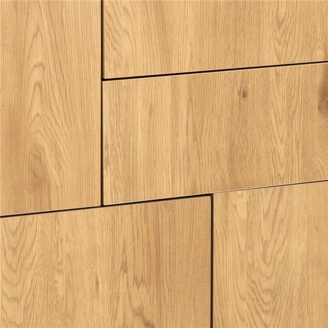 Sideboard Aford, MDF, black/natural, 103x80x40cm