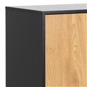 Sideboard Aford, MDF, black/natural, 103x80x40cm