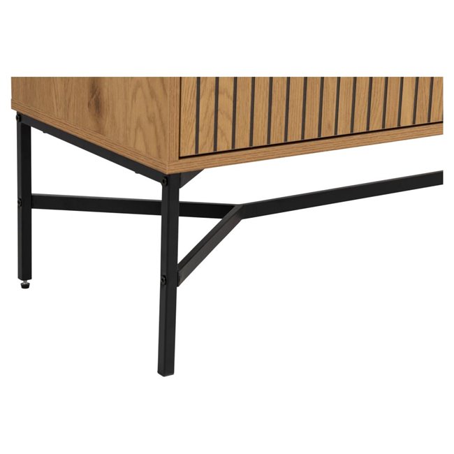 Sideboard Ajai, MDF/melamine, wildoak look, H70x180x40cm