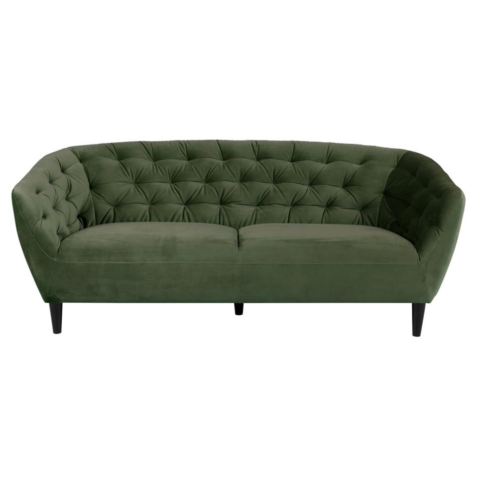 Sofa Aria, green, H78x191x84cm