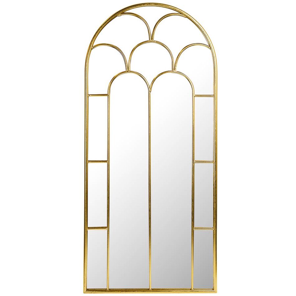 Mirror Baralla, gold foll, 60x2.5x130cm
